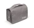 Trousse de toilette pliable avec compartiments et crochet couleur gris
