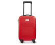 Valise cabine à 4 roues avec plaque métallique pour marquage couleur rouge