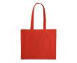 Grand sac en coton OEKO-TEX de couleurs avec soufflet 140 g/m2 couleur rouge