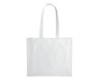 Grand sac en coton OEKO-TEX de couleurs avec soufflet 140 g/m2 couleur blanc