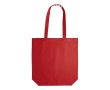 Sac en coton avec soufflet OEKO-TEX de couleurs 280 g/m2 couleur rouge