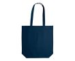 Sac en coton avec soufflet OEKO-TEX de couleurs 280 g/m2 couleur bleu foncé