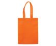 Petite sacoche en non-tissé laminé mat avec anses assorties 105 g/m2 couleur orange