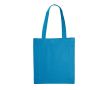 Sac en coton OEKO-TEX de couleurs avec soufflet 140 g/m2 couleur bleu ciel
