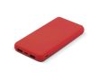 Batterie externe en caoutchouc avec port USB-A et port type C 8000 mAh couleur rouge
