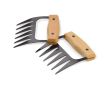 Griffes à viande avec poignée en bois pour déchiqueter la viande couleur bois