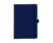 Carnet en RPET rigide avec porte-stylo et pages quadrillées A5 couleur bleu foncé