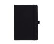 Carnet en RPET rigide avec porte-stylo et pages quadrillées A5 couleur noir