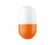 Lampe portable en forme ovale avec base colorée et lumière basculante couleur orange