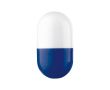 Lampe portable en forme ovale avec base colorée et lumière basculante couleur bleu
