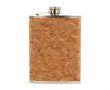 Flasque compacte en acier inoxydable et liège 220ml couleur naturel
