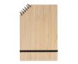 Bloc-notes avec couverture en bambou et spirale en coin A5 couleur naturel