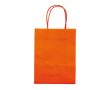 Petit sac en papier kraft coloré pour cadeau 120 g/m2 couleur orange