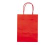 Petit sac en papier kraft coloré pour cadeau 120 g/m2 couleur rouge