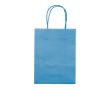 Petit sac en papier kraft coloré pour cadeau 120 g/m2 couleur bleu ciel