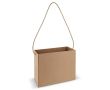 Sac en carton horizontal avec anse longue en jute fabrication UE couleur marron