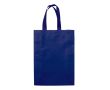 Grand sac non-tissé laminé mat avec poignées assorties 105 g/m2 couleur bleu foncé