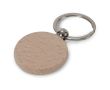 Porte-clés circulaire en bois à personnaliser Ø40mm couleur bois