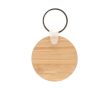 Porte-clés circulaire en bambou à personnaliser Ø45mm couleur naturel