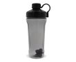 Shaker pour la salle de sport en plastique avec bouchon noir 900ml couleur noir