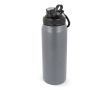 Gourde en acier inoxydable avec poignée ergonomique 800ml couleur gris foncé