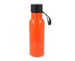 Gourde en RPET colorée avec anse de transport en caoutchouc 600ml couleur orange