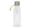 Gourde en RPET transparente avec anse de transport caoutchouc 600ml couleur vert lime