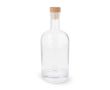 Gourde durable en verre avec couvercle FSC 1L couleur transparent