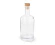 Gourde durable en verre avec couvercle FSC 750ml couleur transparent