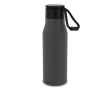 Gourde en acier inoxydable aux couleurs mates avec corde 600ml couleur gris foncé