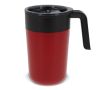 Tasse en acier inoxydable à double paroi de 400ml couleur rouge foncé
