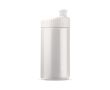 Bidon de sport en plastique sans BPA et 100% anti-fuite 500ml couleur blanc