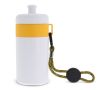 Gourde de sport blanche sans BPA avec cordon de transport 500ml couleur jaune