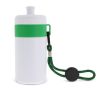 Gourde de sport blanche sans BPA avec cordon de transport 500ml couleur vert