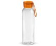Gourde plastique avec bouchon et poignée de transport colorée 600ml couleur orange transparent