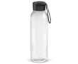 Gourde plastique avec bouchon et poignée de transport colorée 600ml couleur noir transparent