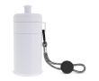 Gourde de sport blanche sans BPA avec cordon de transport 500ml couleur blanc