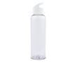 Gourde en RPET transparente avec poignée géométrique colorée 600ml couleur blanc transparent