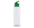 Gourde en RPET transparente avec poignée géométrique colorée 600ml couleur vert lime transparent