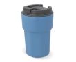 Gobelet à emporter en inox avec couvercle en silicone 350ml couleur bleu