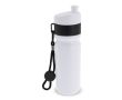 Gourde de sport sans BPA avec détail coloré et sangle 500ml couleur blanc/noir