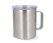Tasse à emporter en céramique avec anse pour un transport facile 350ml couleur argenté