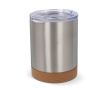 Gobelet en acier inoxydable à double paroi avec base en liège 350ml couleur argenté