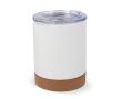 Gobelet en acier inoxydable à double paroi avec base en liège 350ml couleur blanc