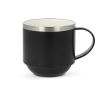 Tasse empilable à double paroi en céramique avec capacité de 300ml couleur noir