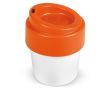Gobelet à emporter avec couvercle fabrication UE 100% recyclable 240ml couleur orange