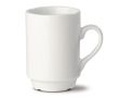 Tasse empilable en porcelaine blanche avec capacité de 160ml couleur blanc
