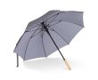 Parapluie en RPET résistant aux tempêtes avec embouts en bois Ø103 couleur gris
