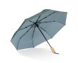 Parapluie pliable en RPET avec poignée en bois Ø94 couleur vert foncé