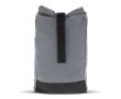 Sac à dos roll-top réfléchissant en polyester avec ouverture pliable couleur gris